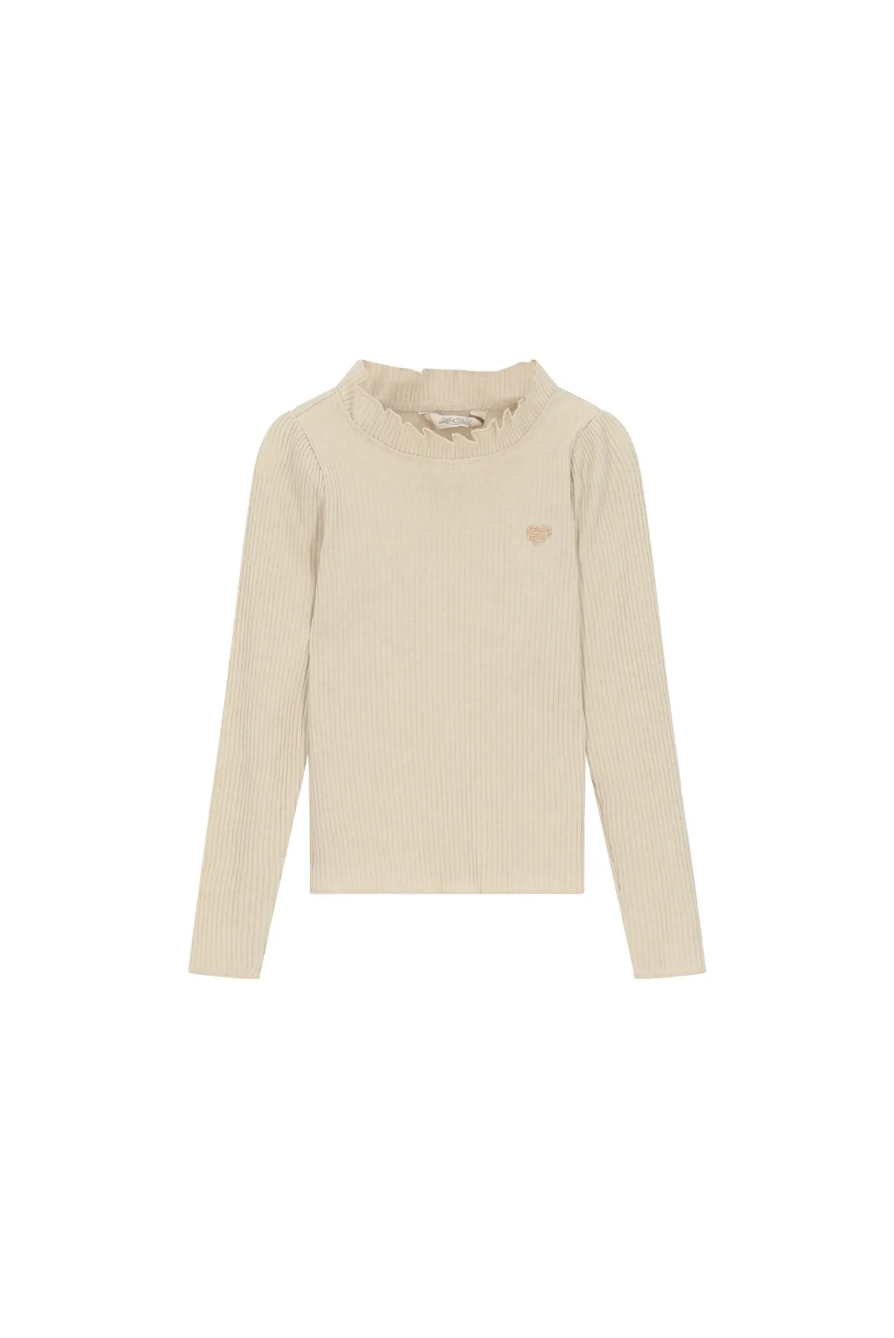 Beige t-shirt met lange mouwen C608-5460 (122/128j)