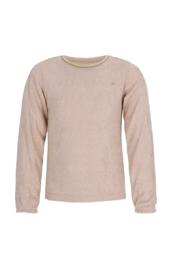 Sweater zandkleurig F609-5411 Like Flo